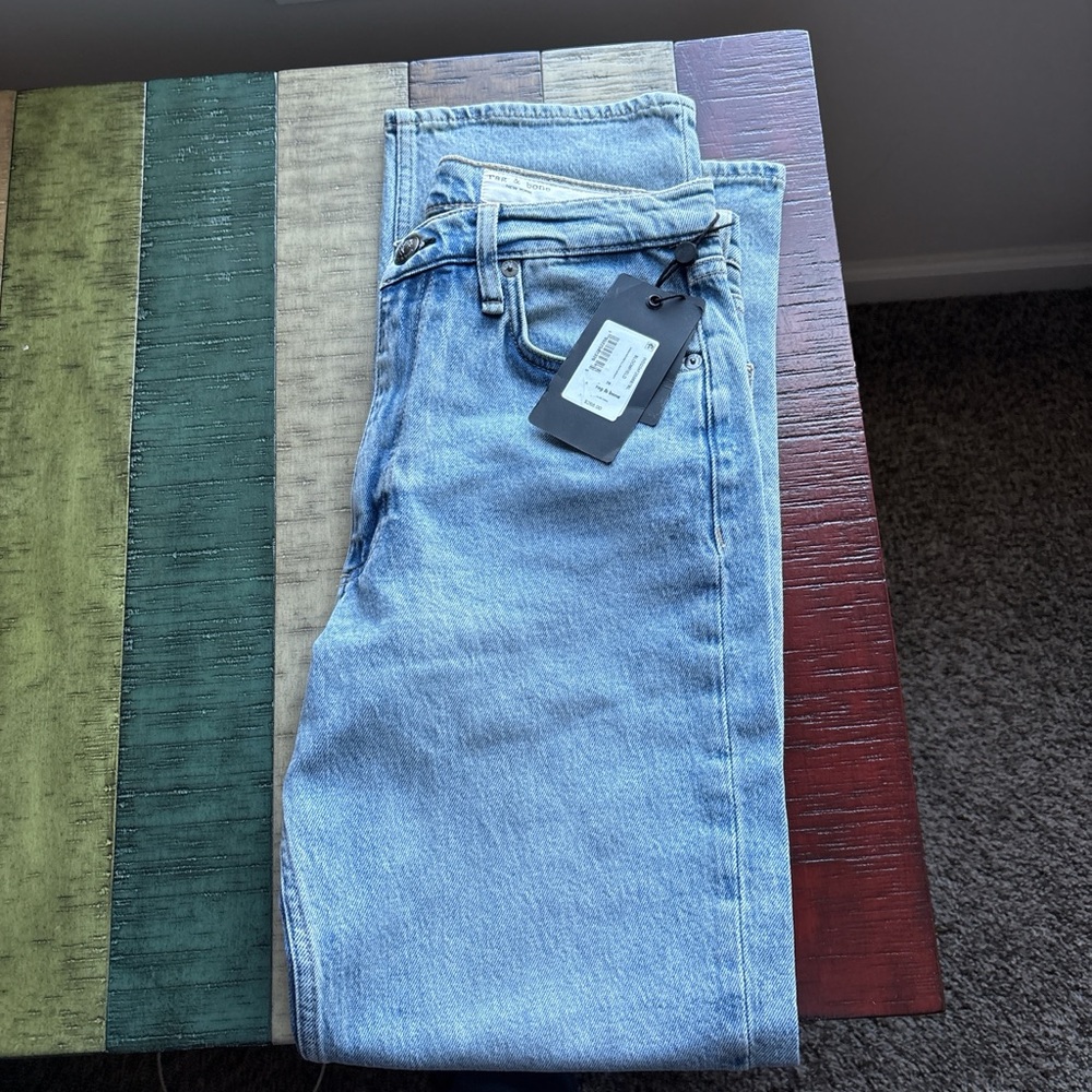 rag & bone Light Blue Straight Leg Jeans